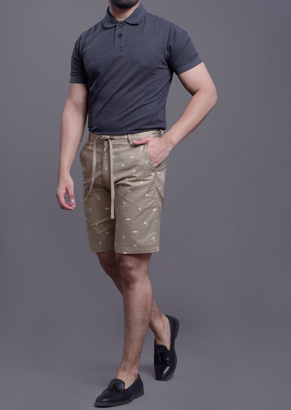 Mens Polo tshirt in solid grey