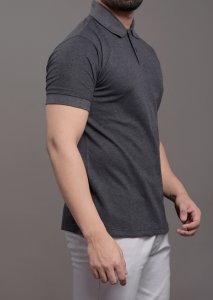 Men's Polo tshirt in solid grey