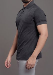 Men's Polo tshirt in solid grey