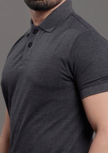 Men's Polo tshirt in solid grey