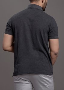 Men's Polo tshirt in solid grey