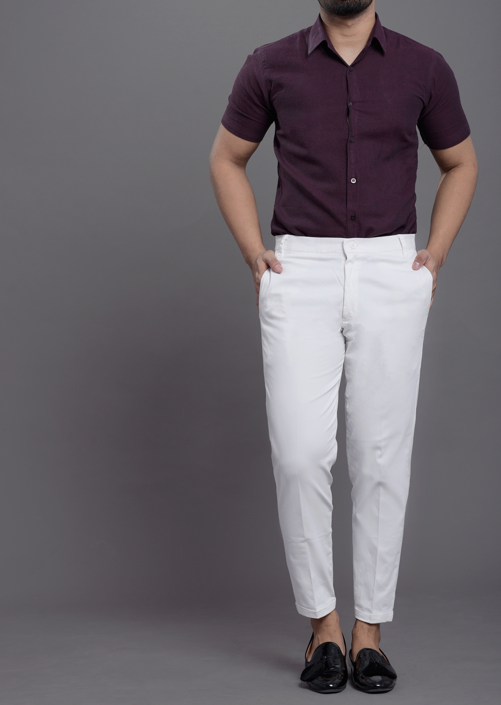 Mens Solid jam slim fit shirt