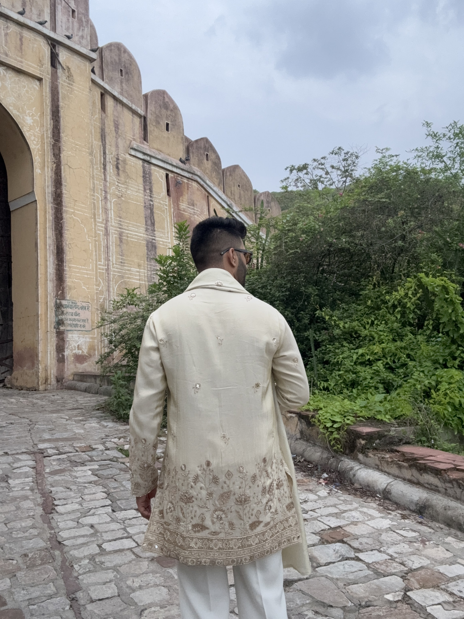 Stone Embroidered Kurta Dupatta In Organza