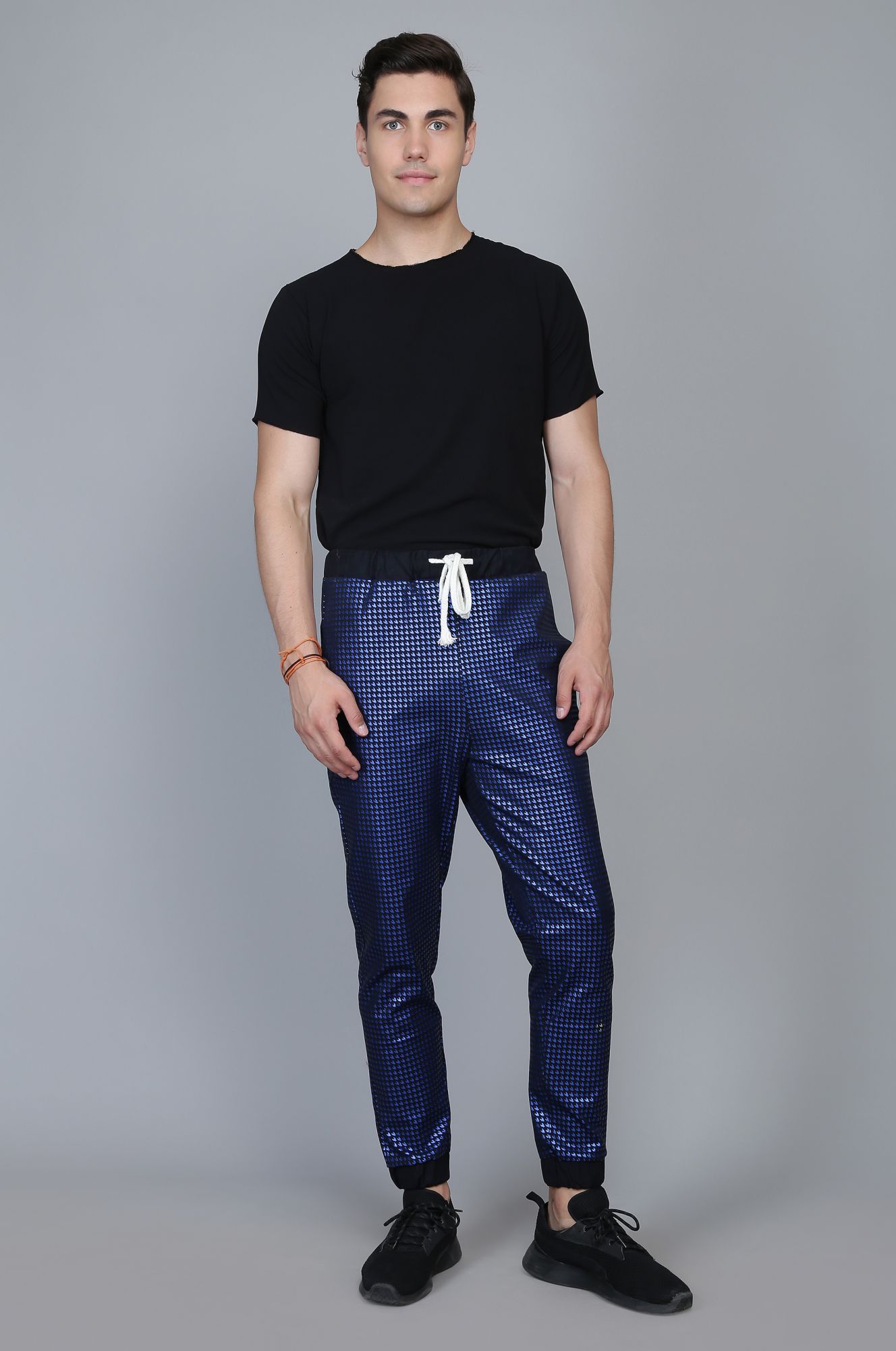 Mens Glitter Jogger Pants