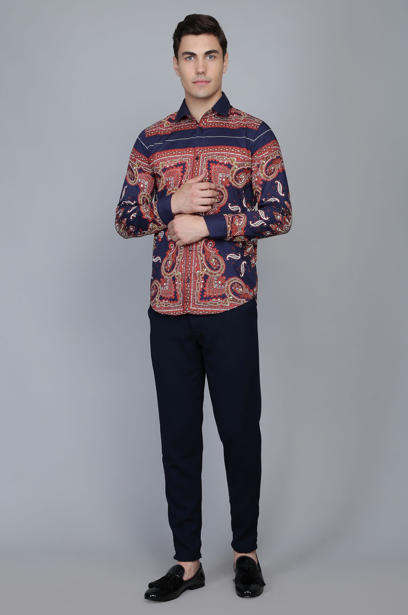 Mens Printed Slim Fit Shirt