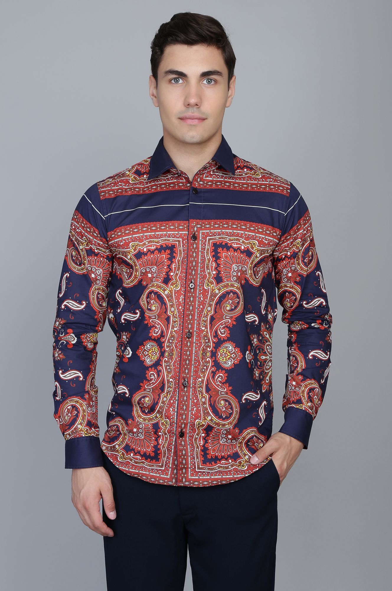 Mens Printed Slim Fit Shirt