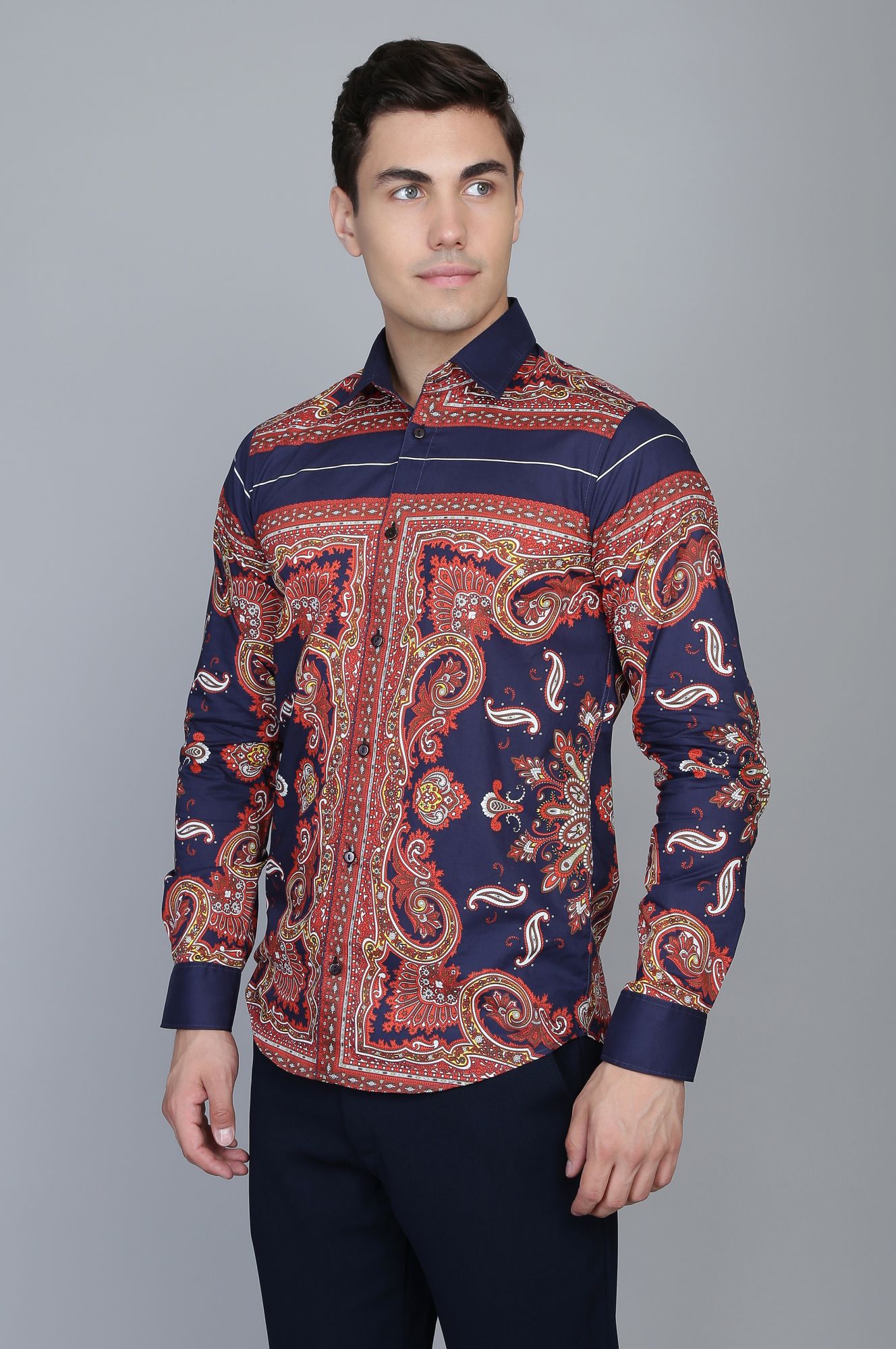 Mens Printed Slim Fit Shirt