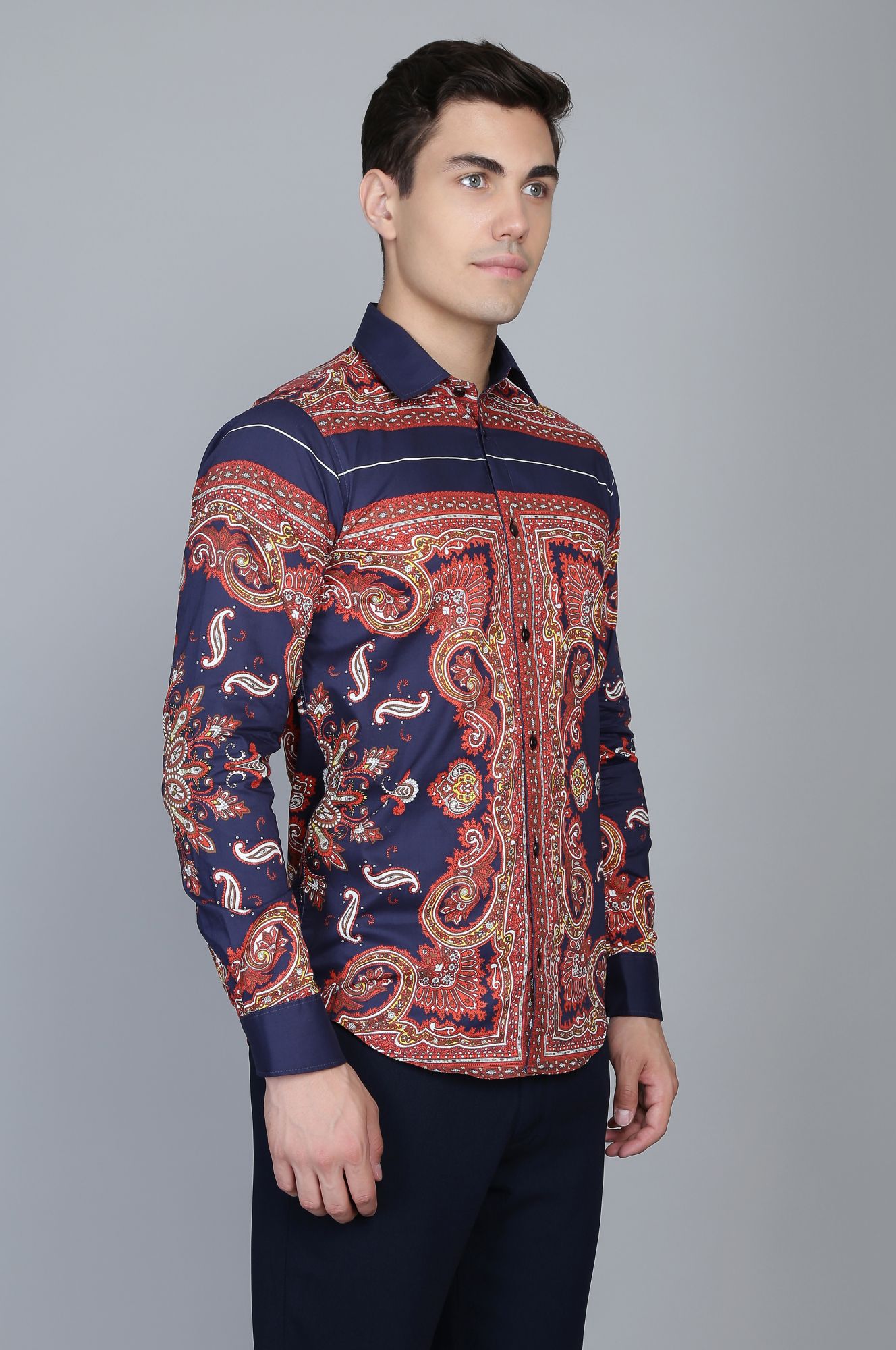 Mens Printed Slim Fit Shirt