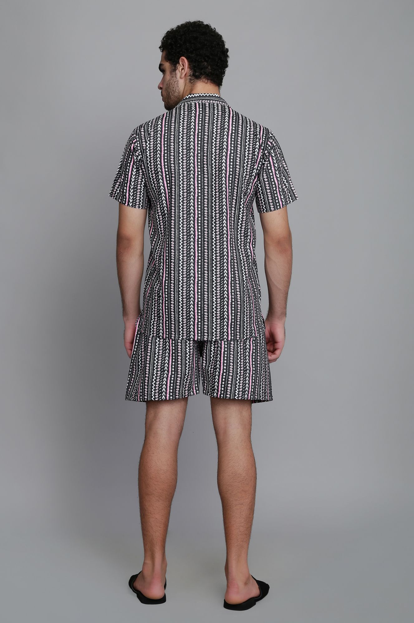 Mens Multicolor Striped Coords