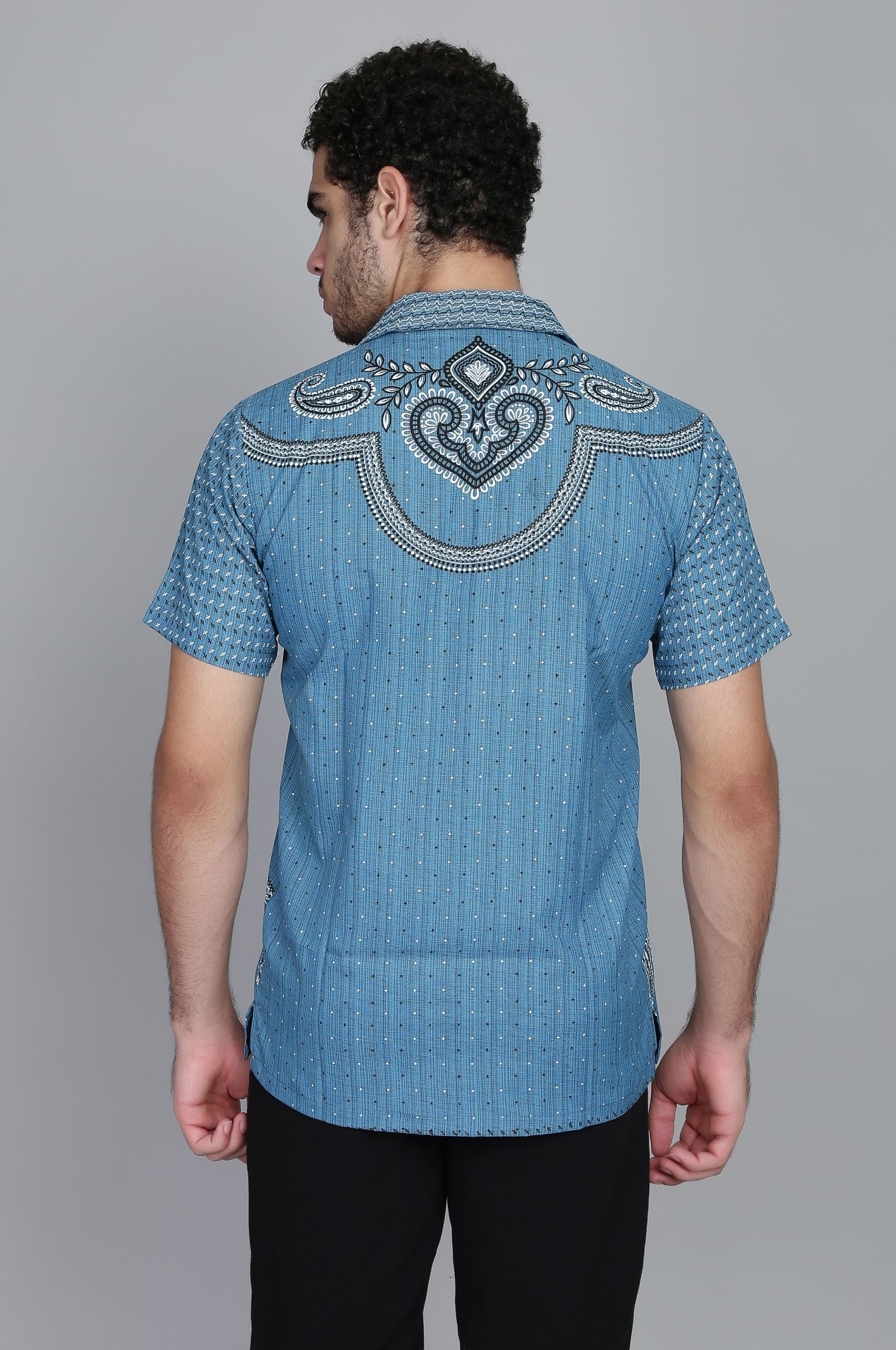 Mens Printed Straight Shirt