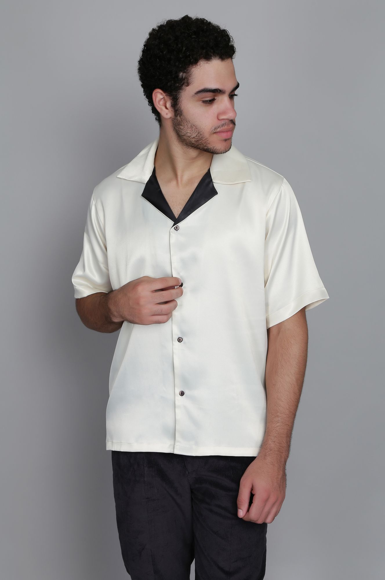 Mens Satin Oversized Shirt