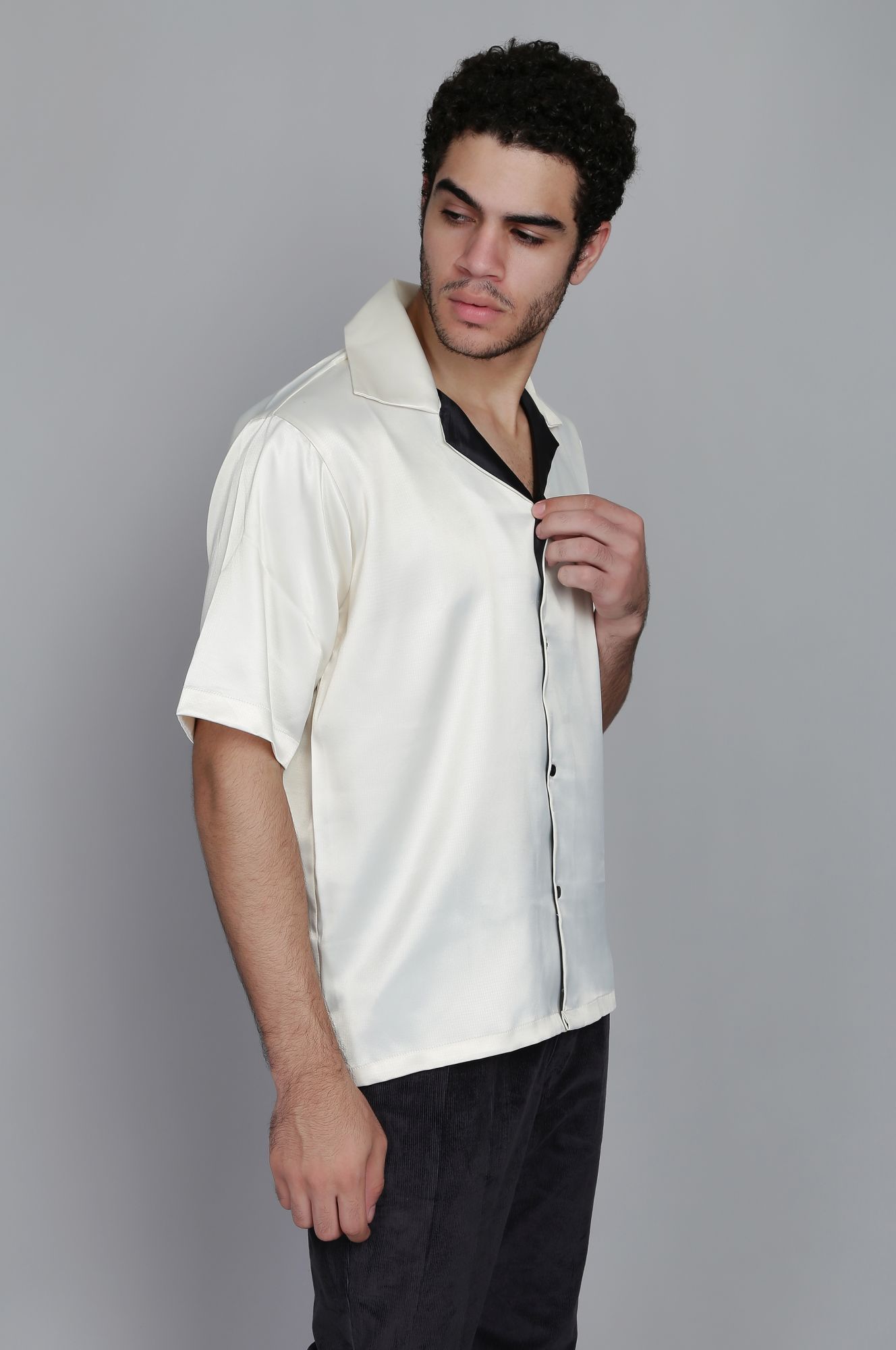 Mens Satin Oversized Shirt