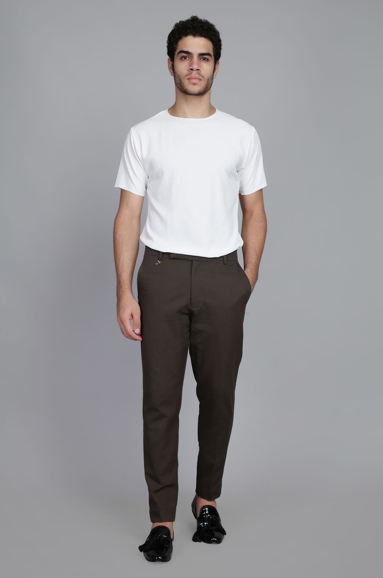 Mens Carob Tailored fit Pants