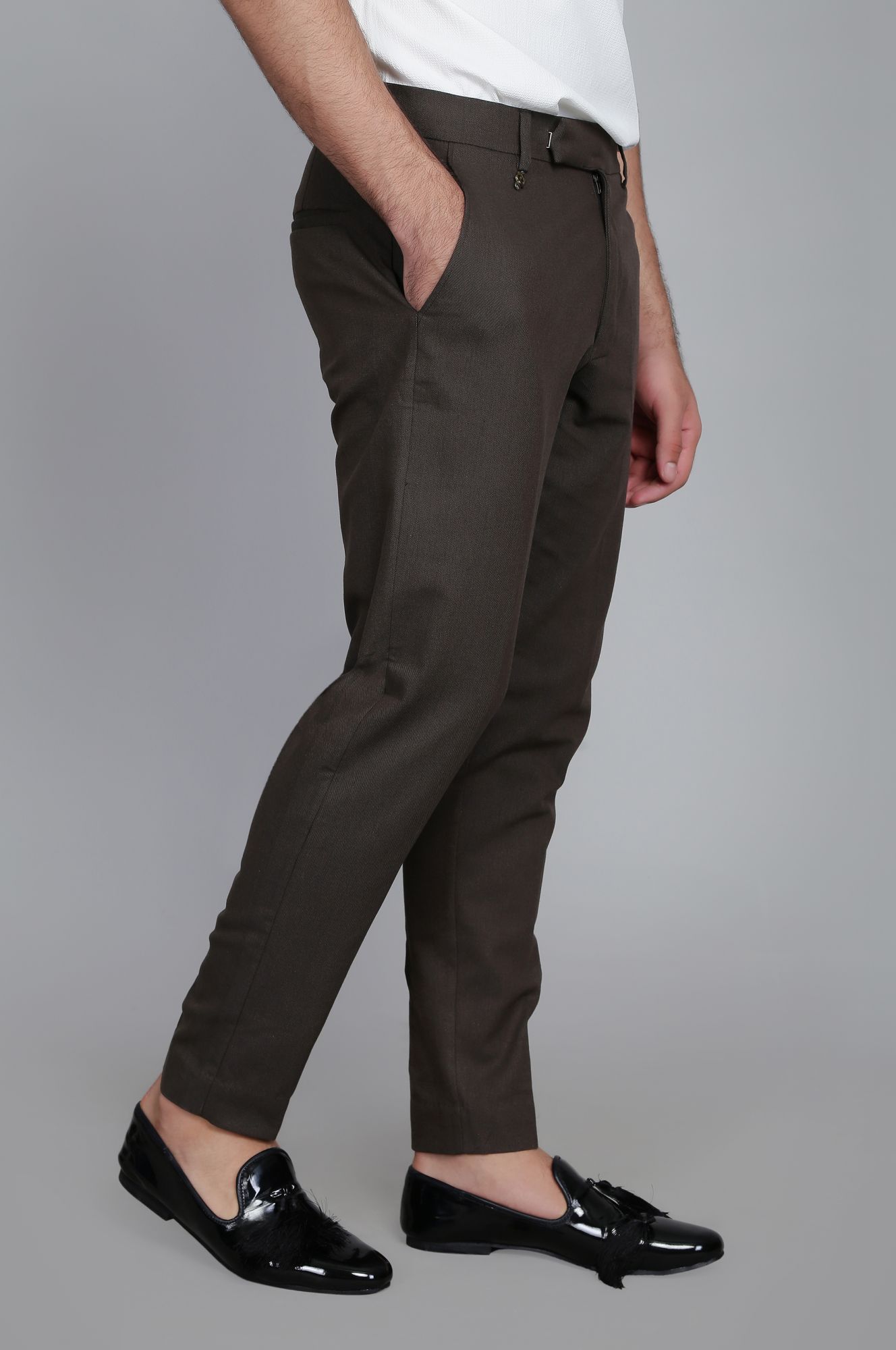 Mens Carob Tailored fit Pants