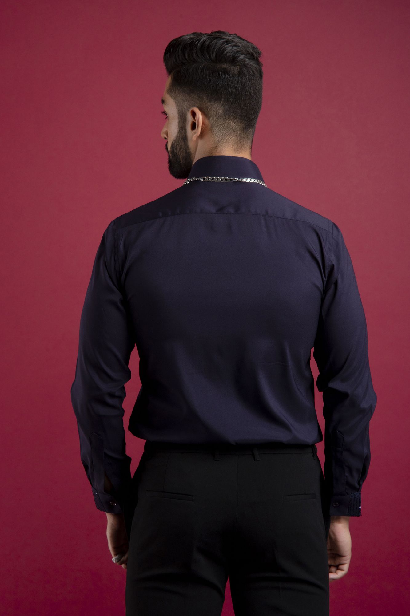 Blue Sequin Shirt