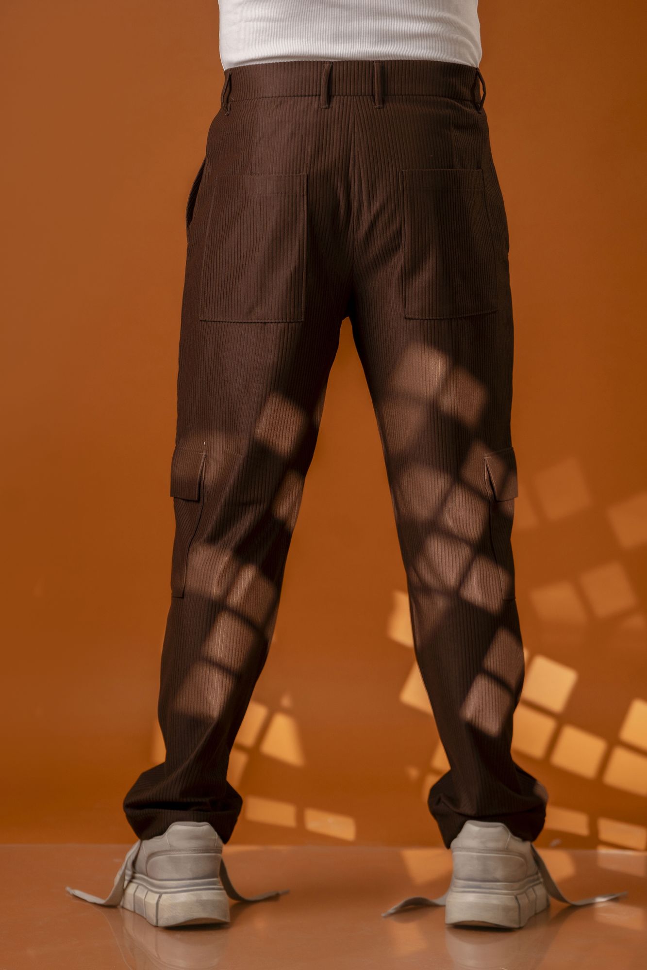 Brown Corduroy Cargo Pants