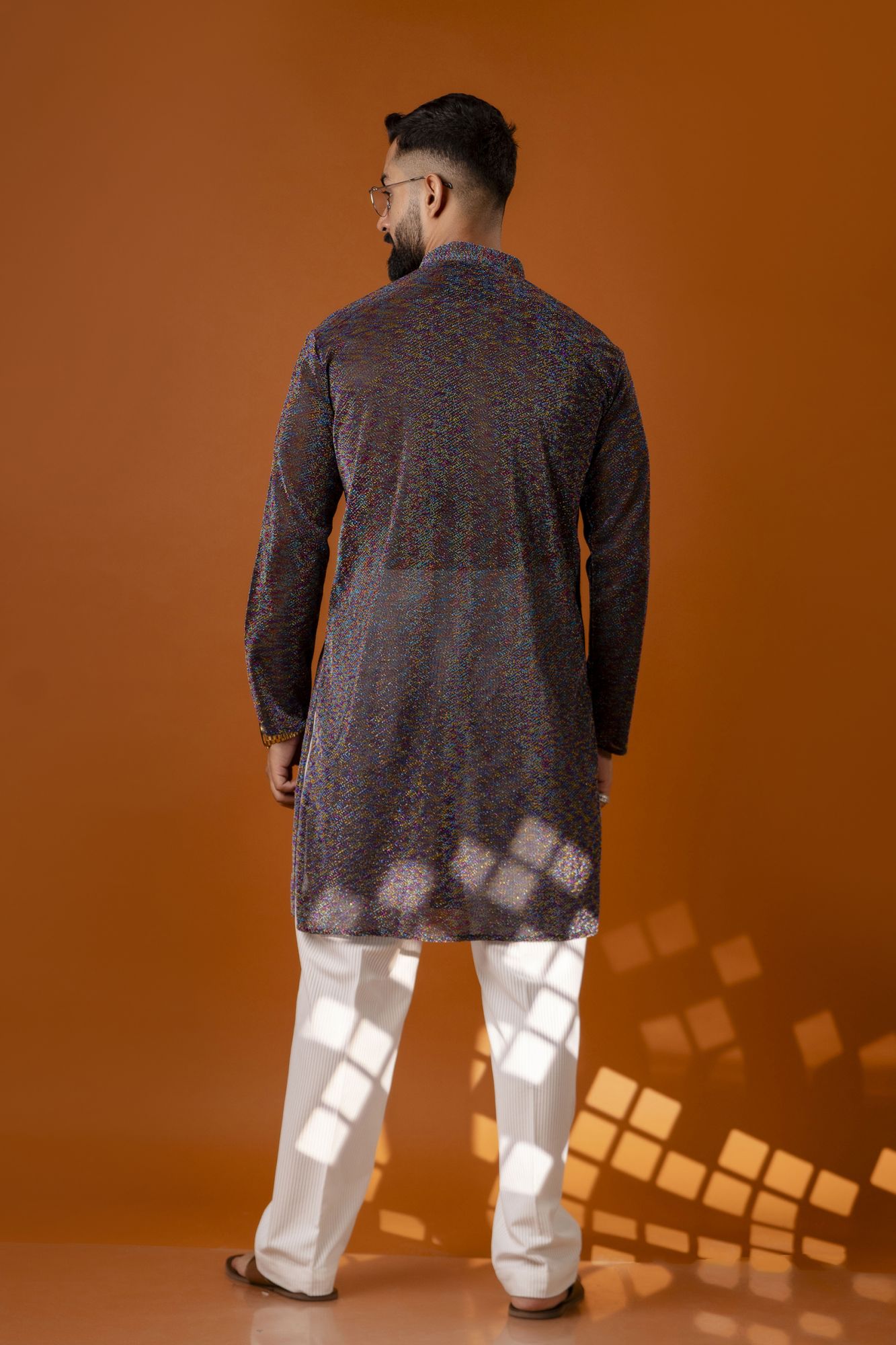 Multicolor Sequin Neck Kurta