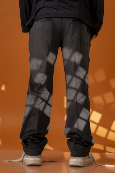 Black Velvet Flared Pants