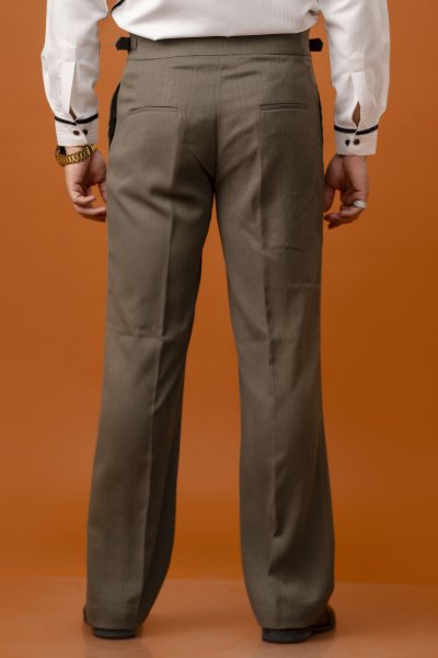Flared Gurkha Pants In Olive