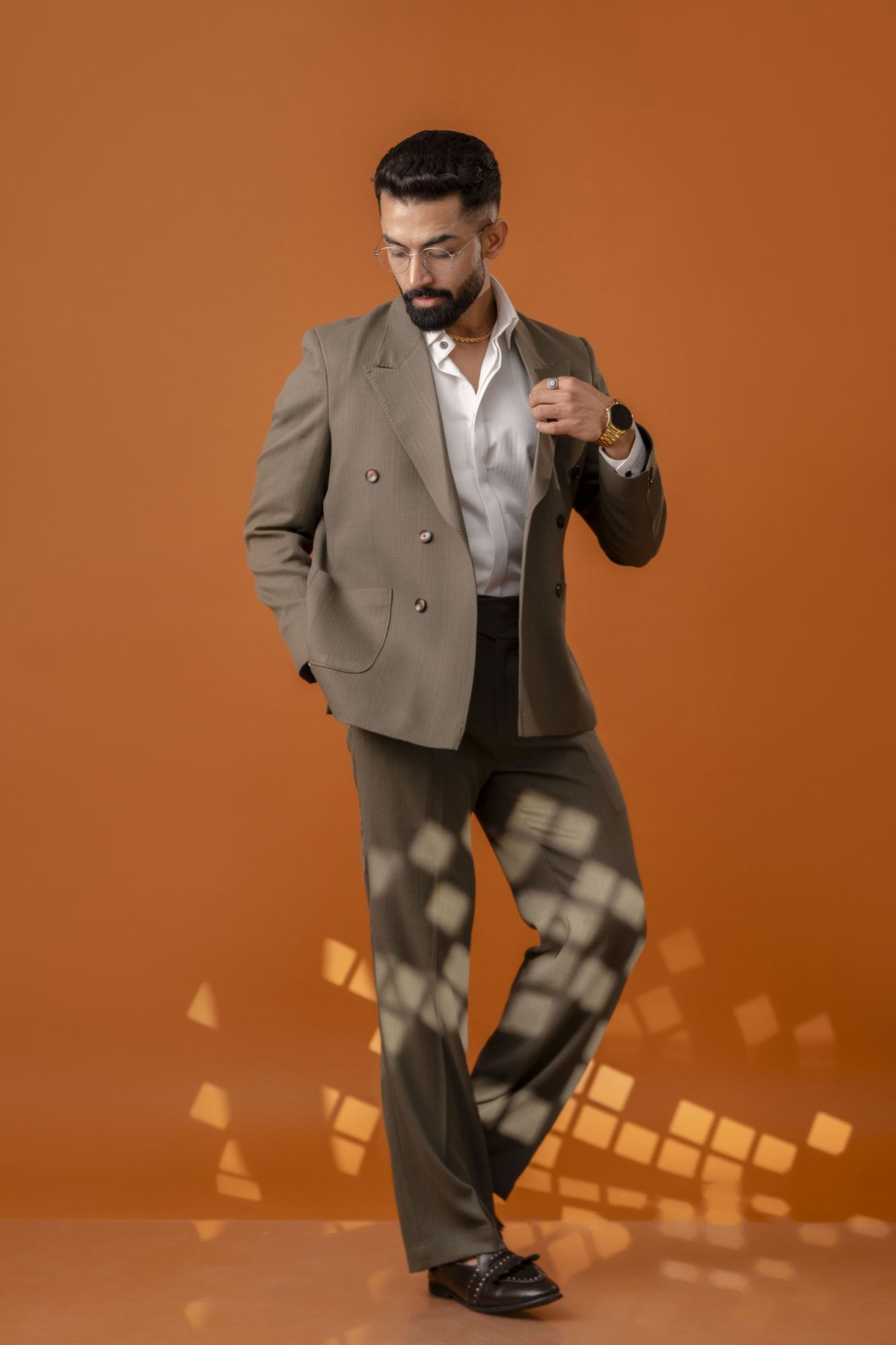 Italian Linen Blazer In Olive