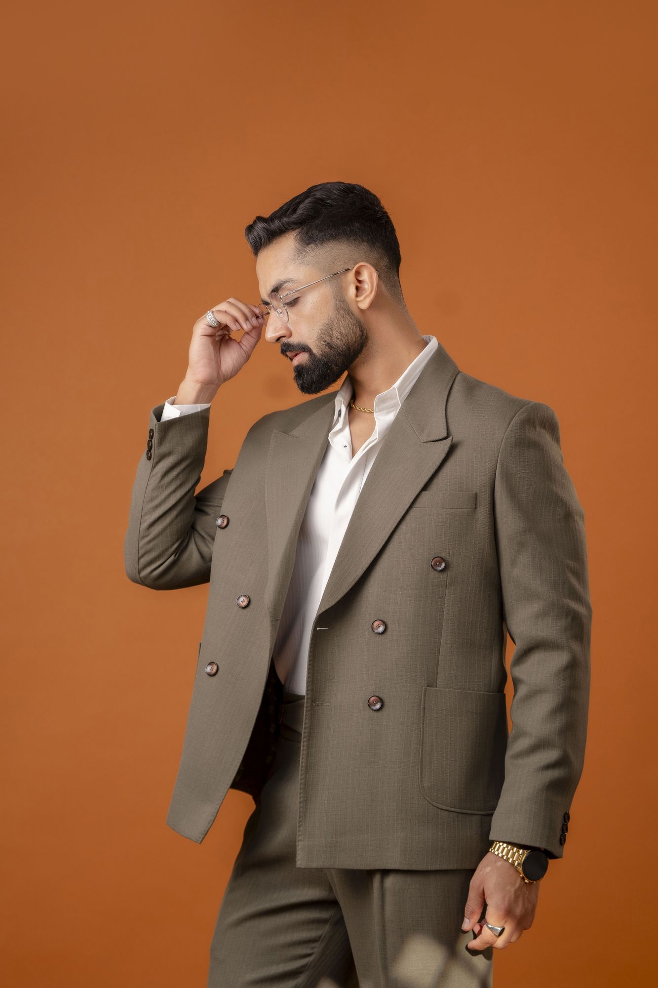 Italian Linen Blazer In Olive