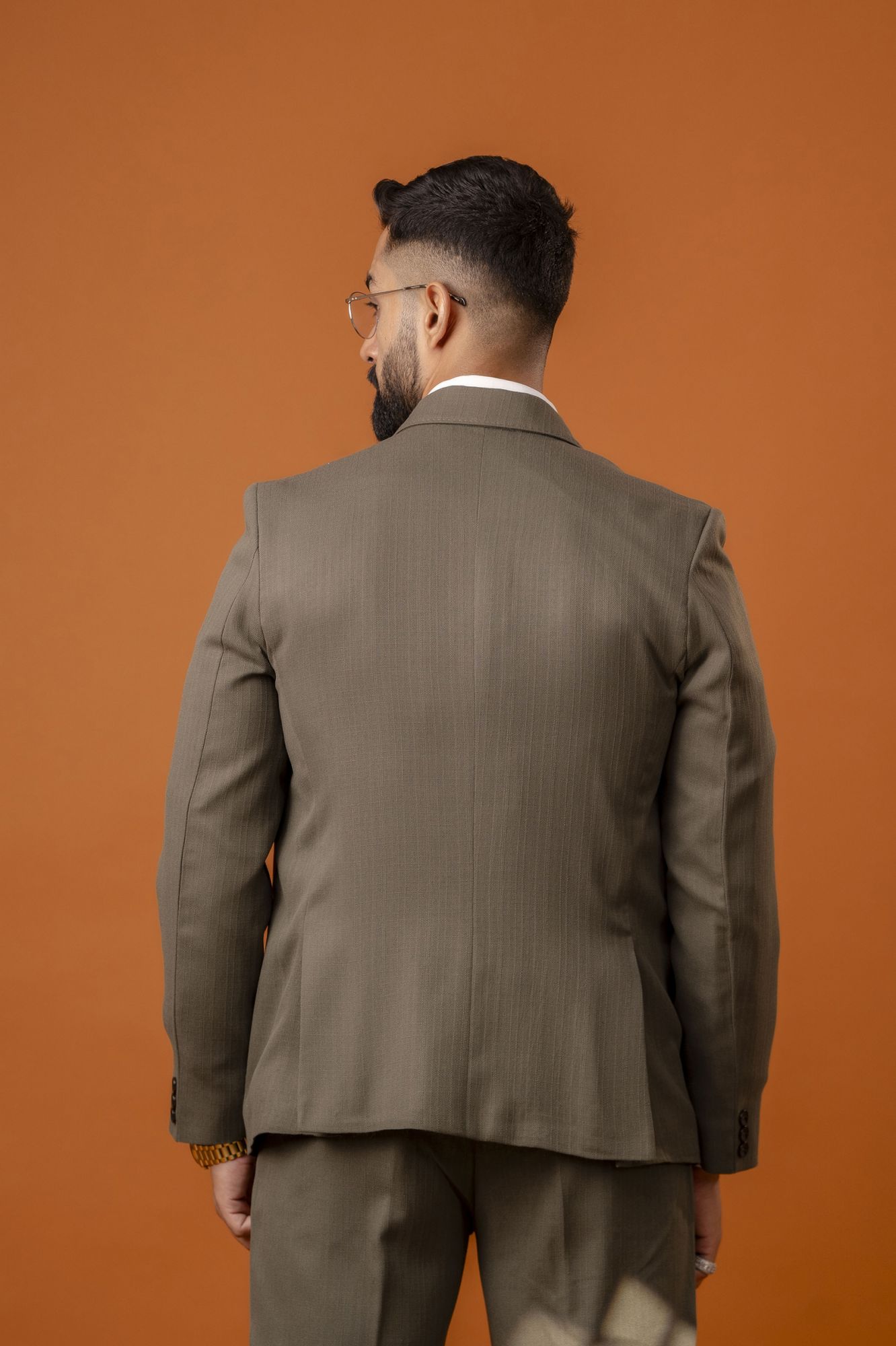 Italian Linen Blazer In Olive