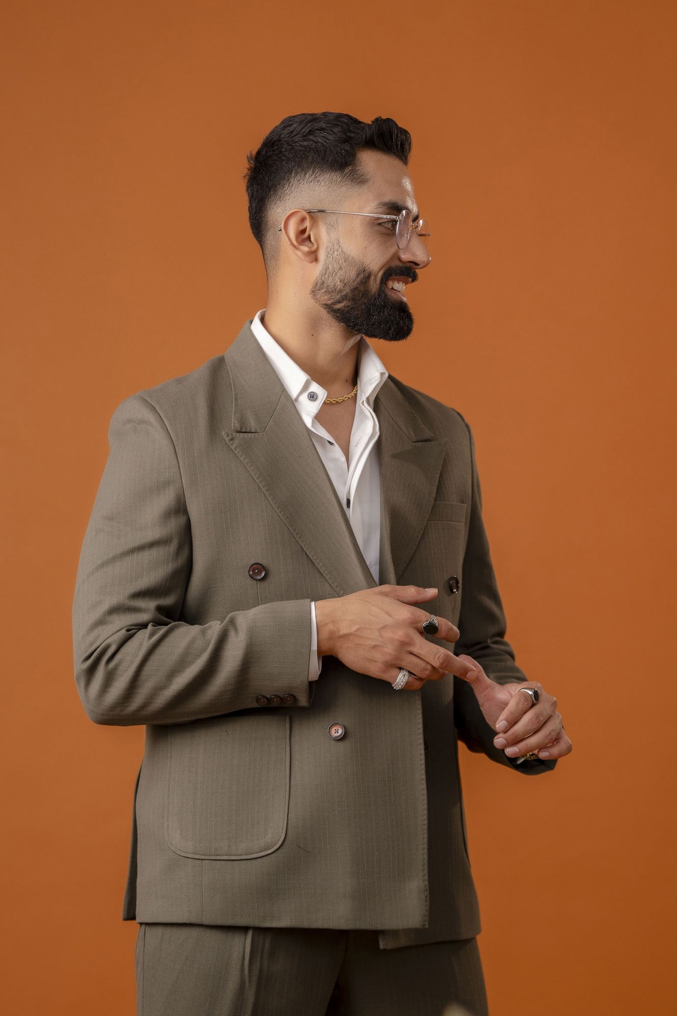 Italian Linen Blazer In Olive