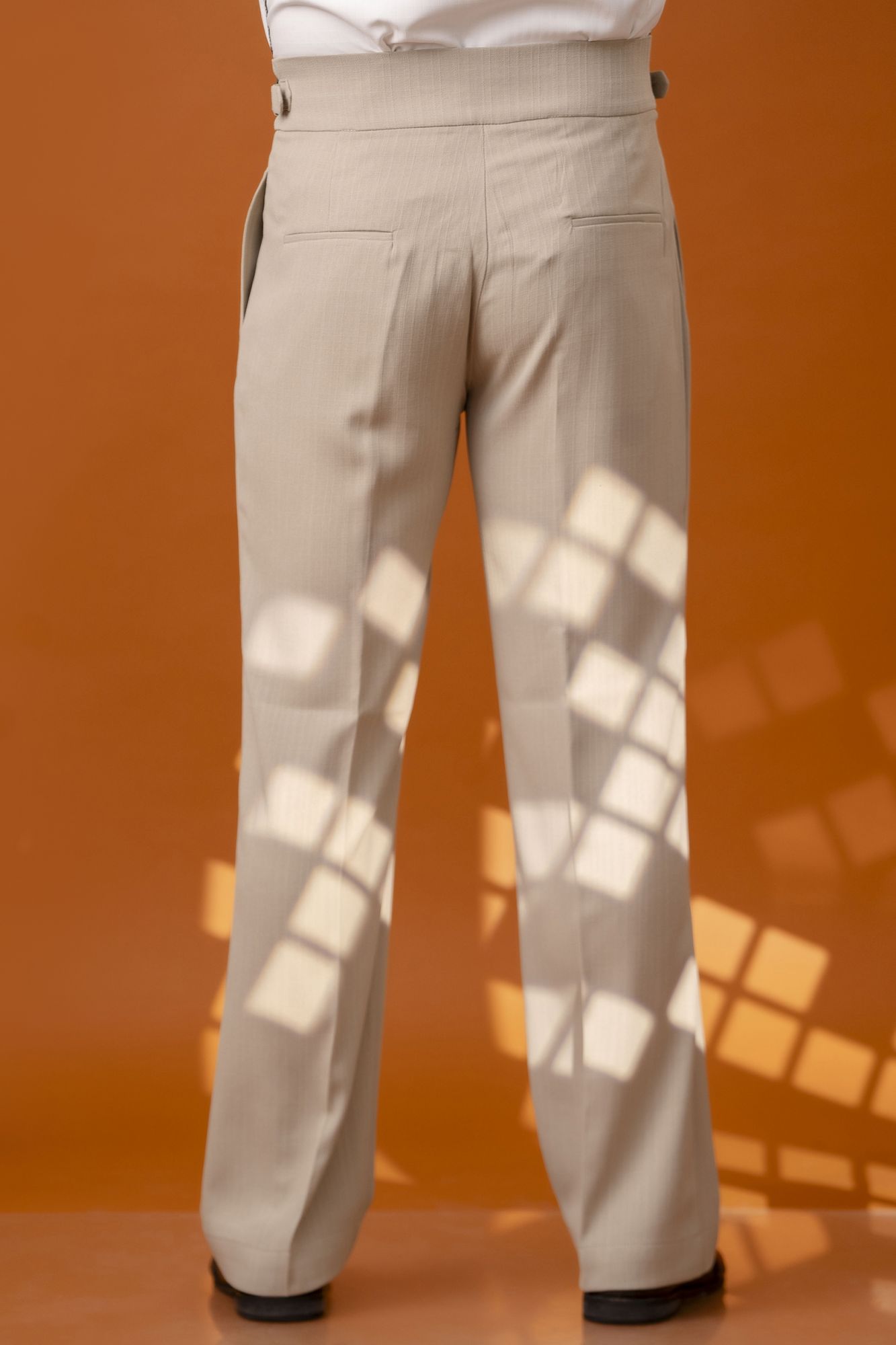 Flared Gurkha Pants In Cream