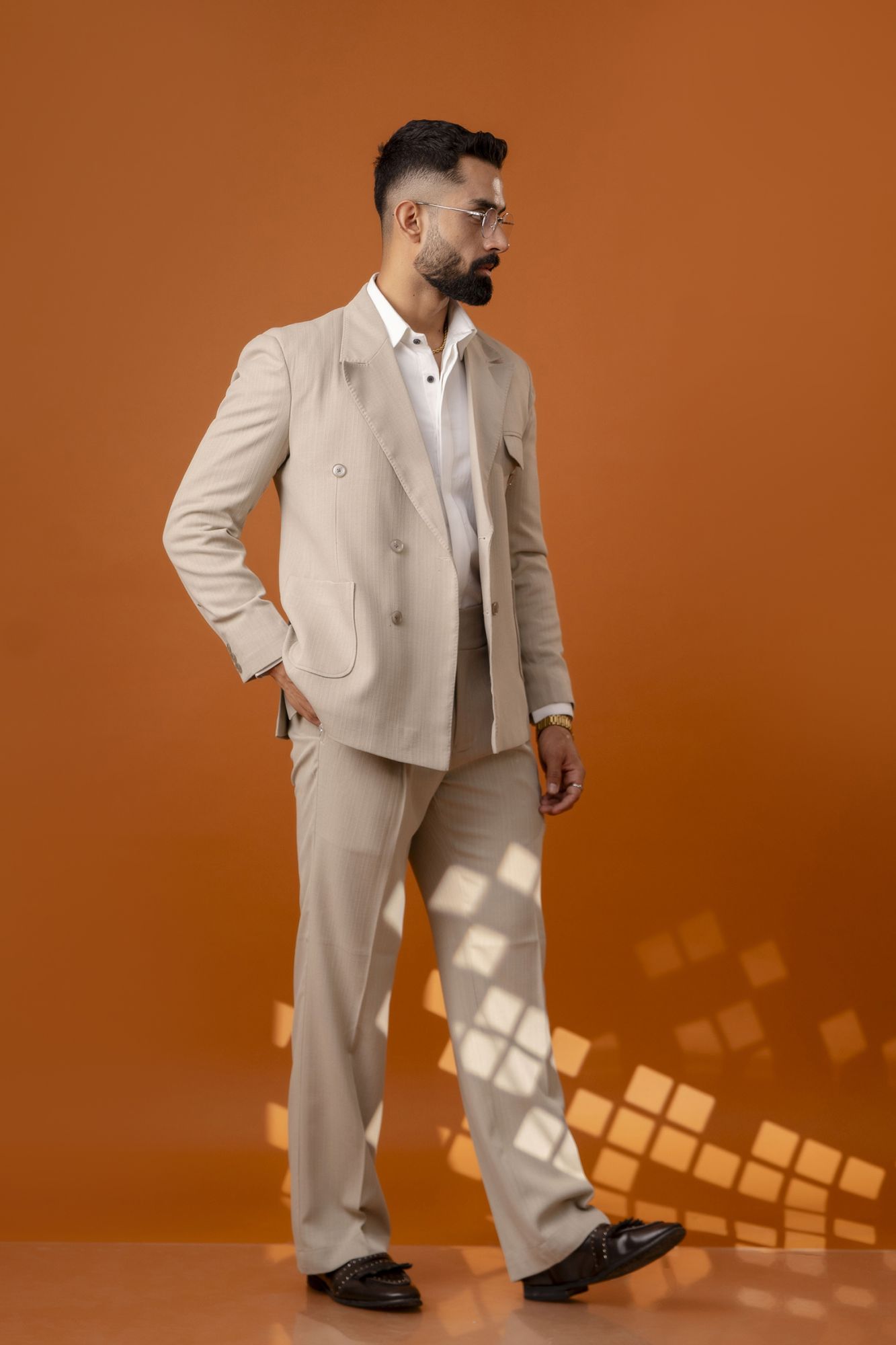 Italian Linen Blazer In Cream