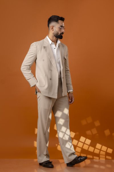Italian Linen Blazer In Cream