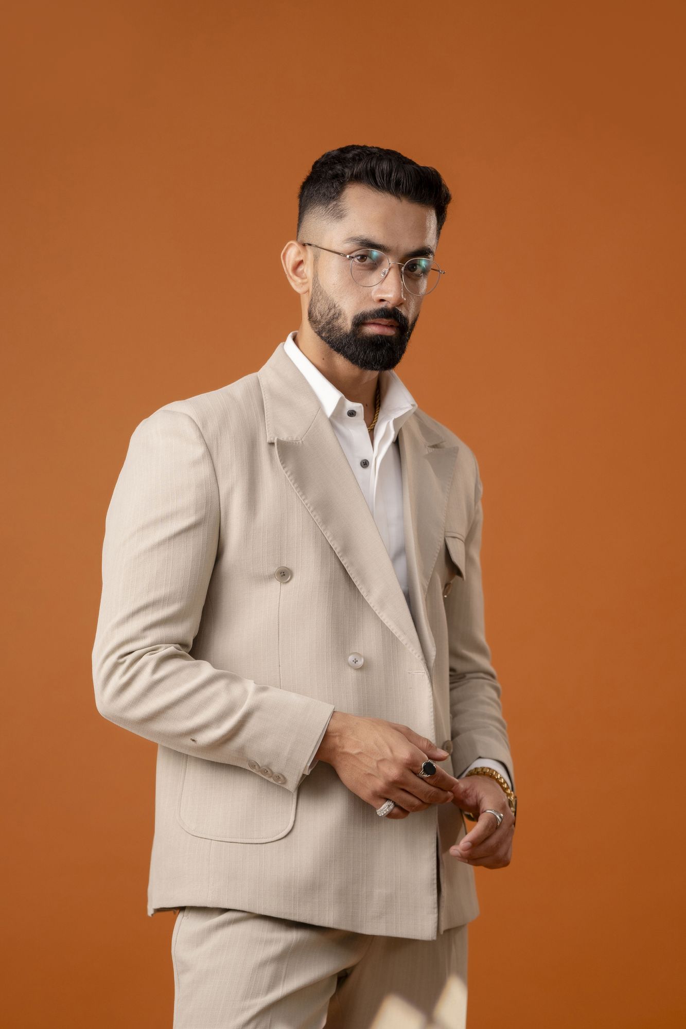 Italian Linen Blazer In Cream