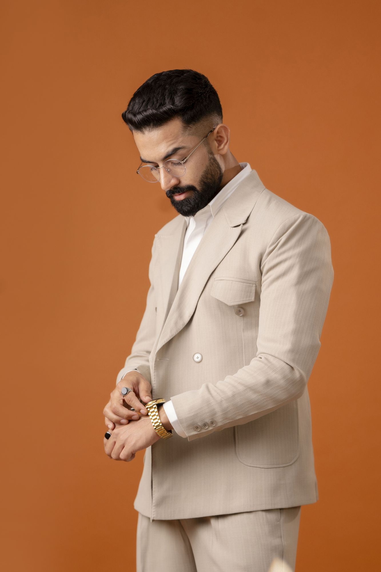 Italian Linen Blazer In Cream