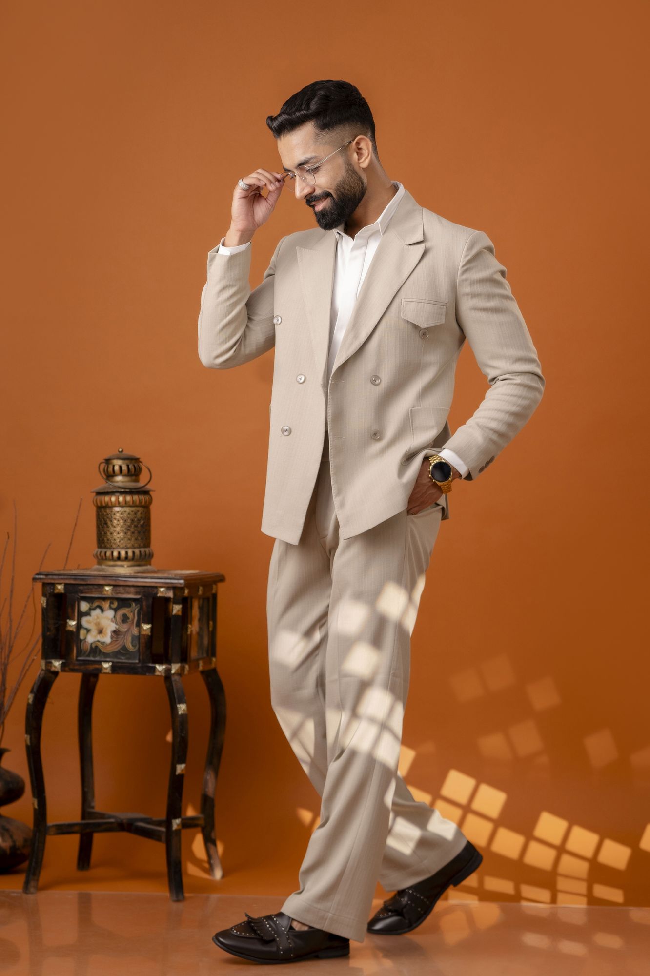 Italian Linen Blazer In Cream