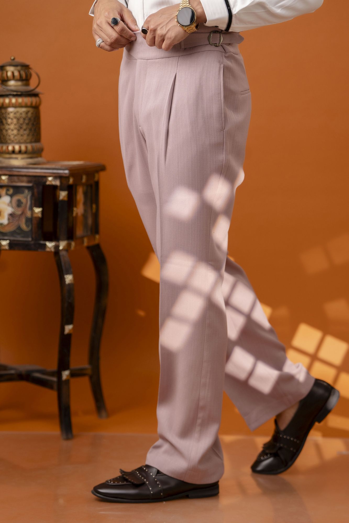 Flared Gurkha Pants In Pink