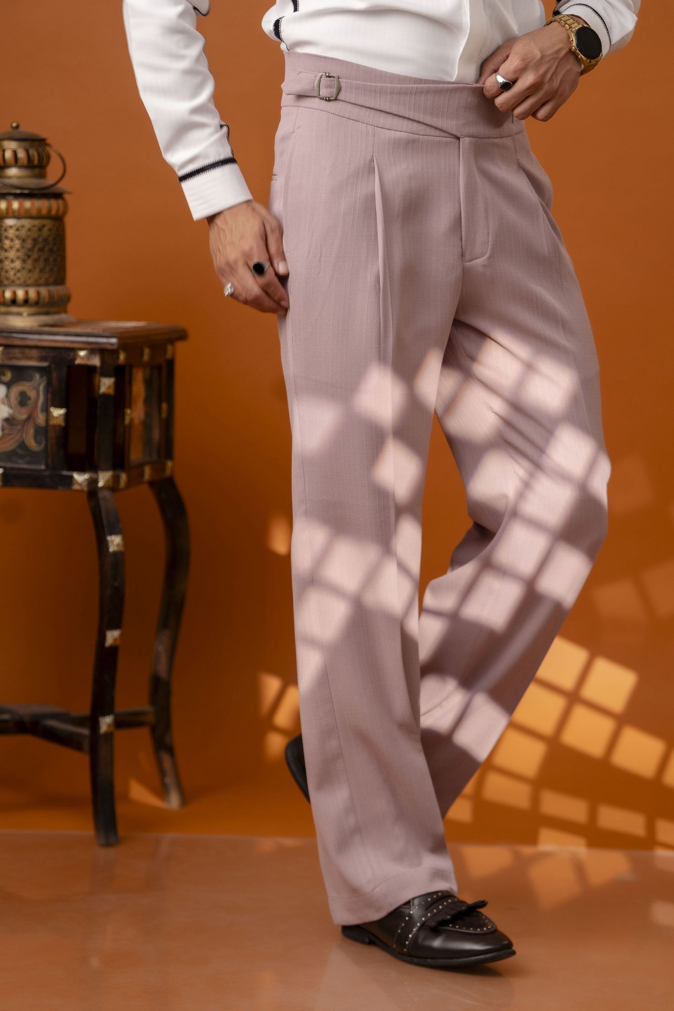 Flared Gurkha Pants In Pink