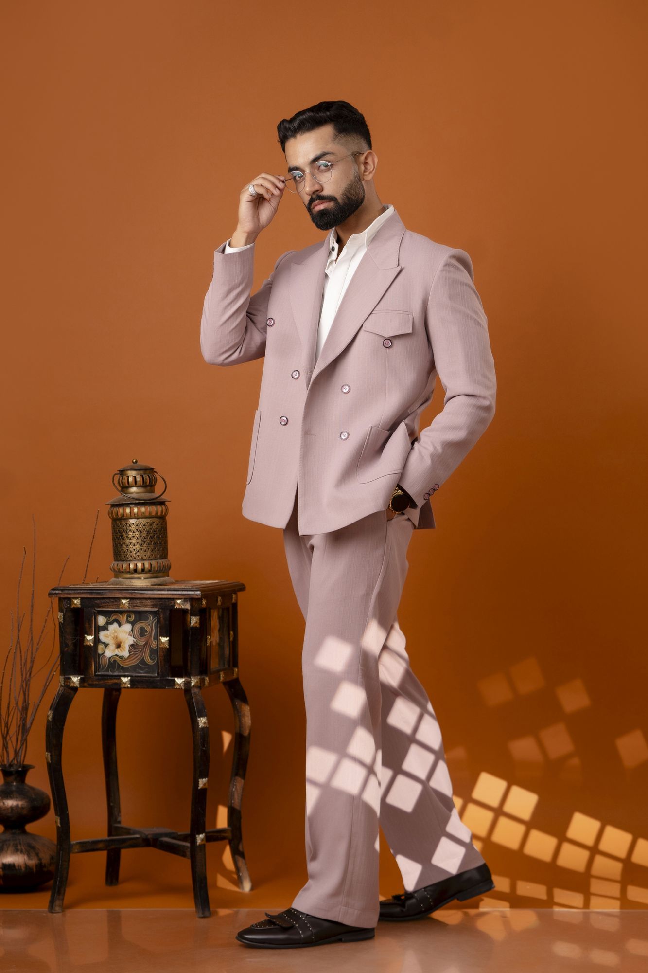 Italian Linen Blazer In Pink