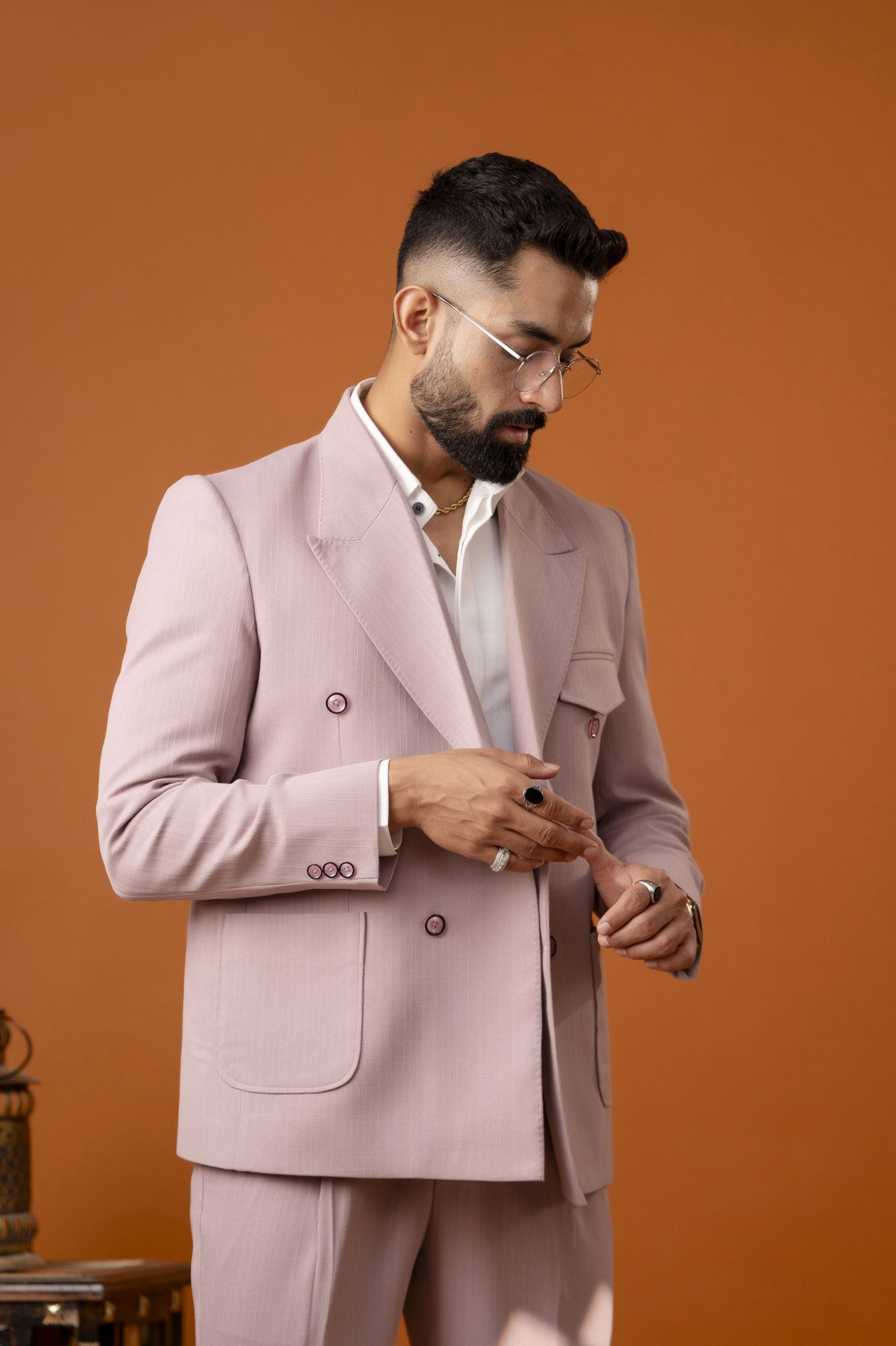Italian Linen Blazer In Pink