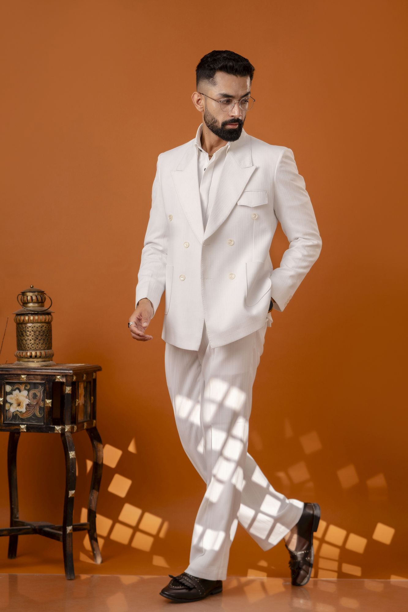 Italian Linen Blazer In White