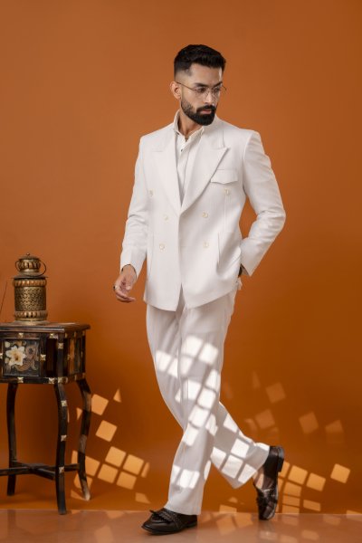 Italian Linen Blazer In White