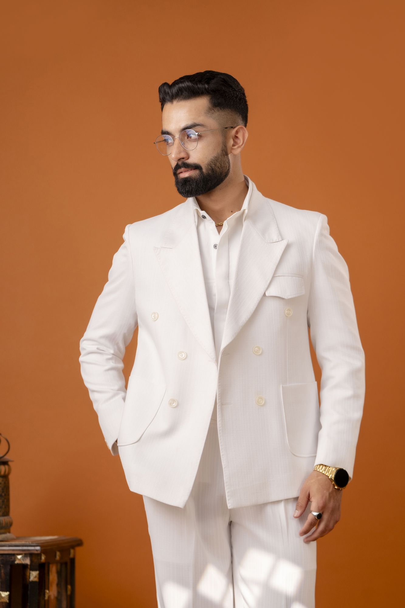 Italian Linen Blazer In White