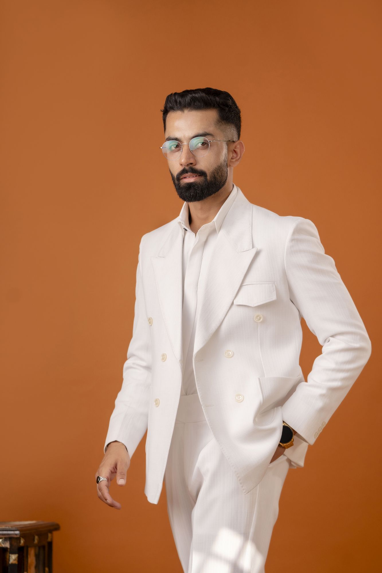 Italian Linen Blazer In White