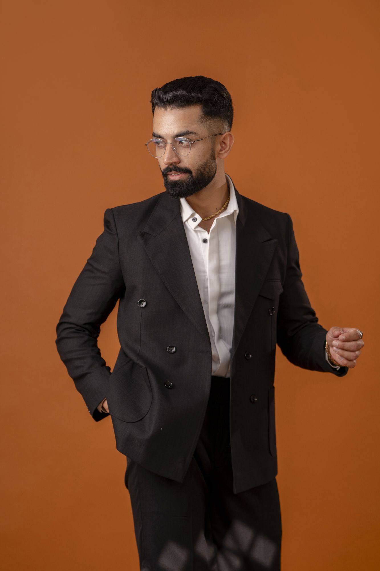 Italian Linen Blazer In Black