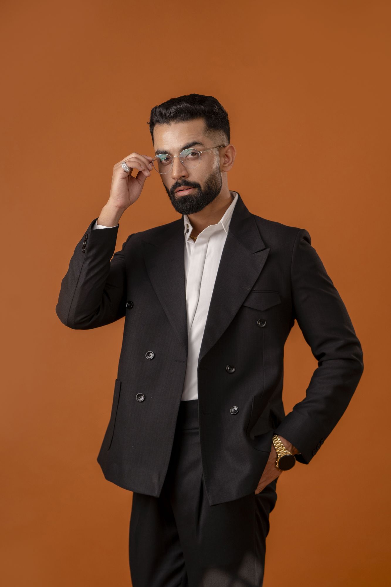 Italian Linen Blazer In Black