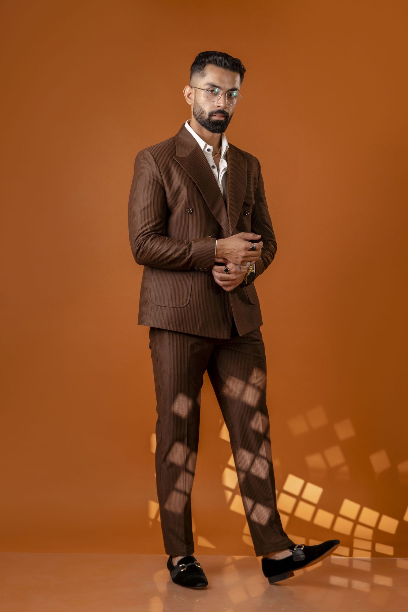 Italian Corduroy Blazer In Brown