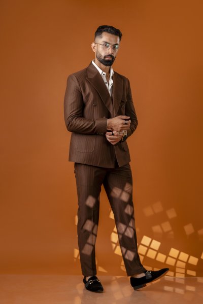 Italian Corduroy Blazer In Brown