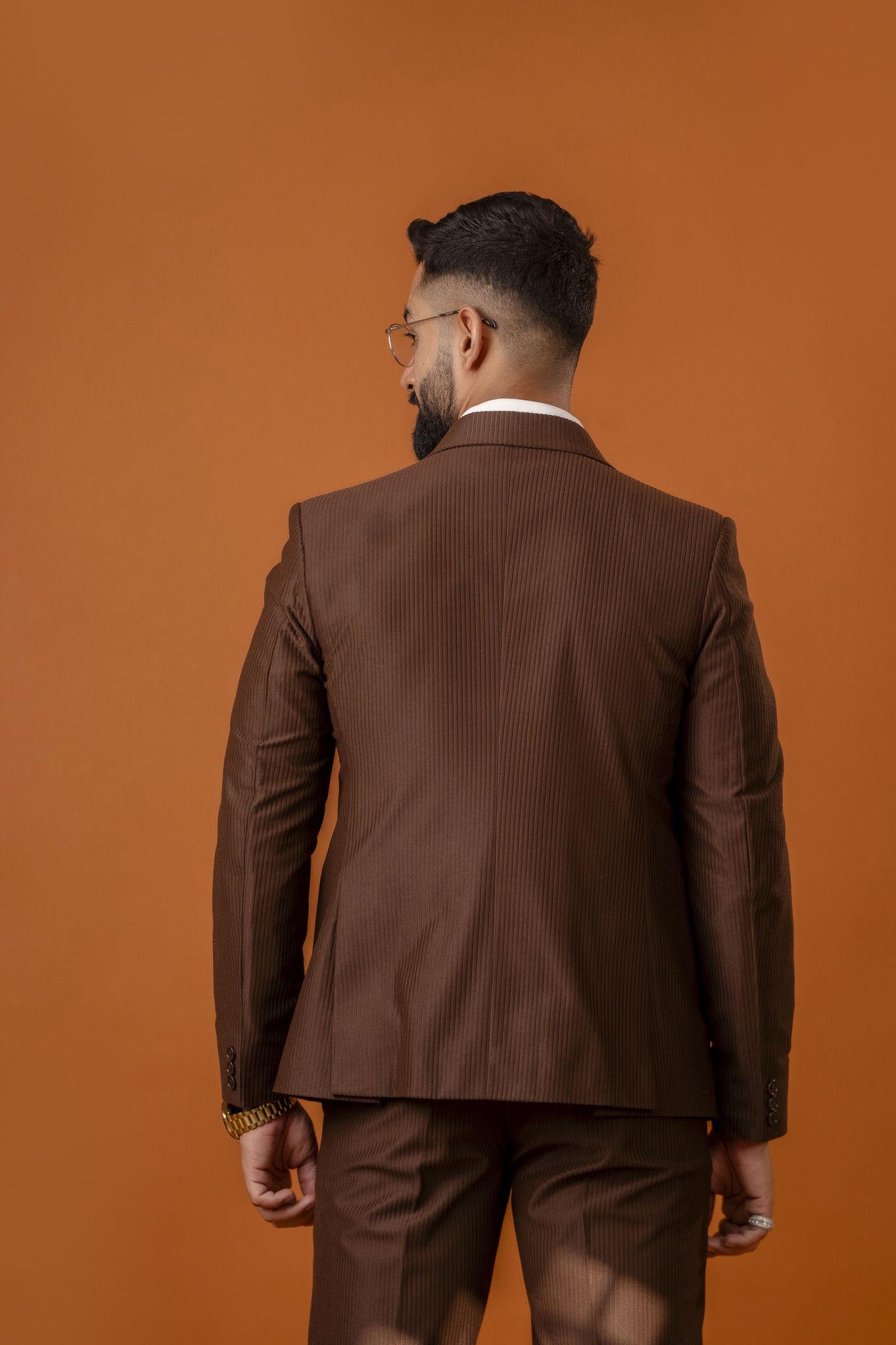Italian Corduroy Blazer In Brown