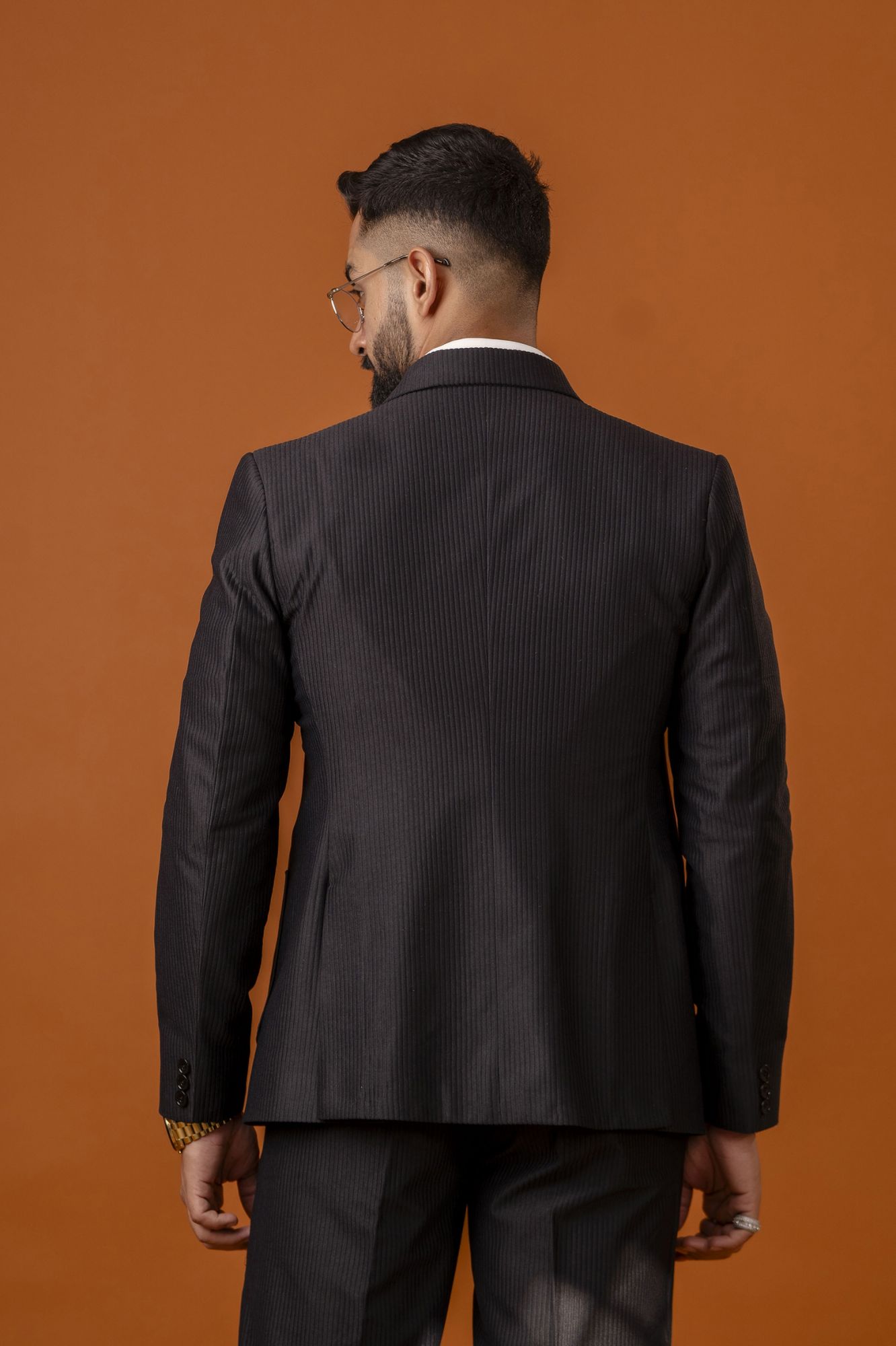 Italian Corduroy Blazer In Black