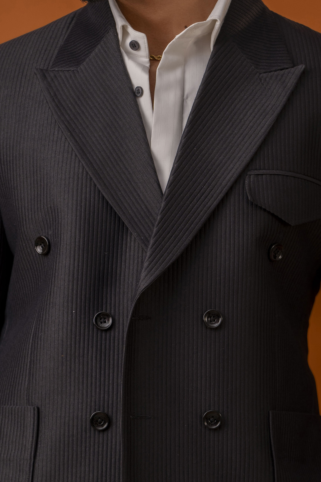 Italian Corduroy Blazer In Black