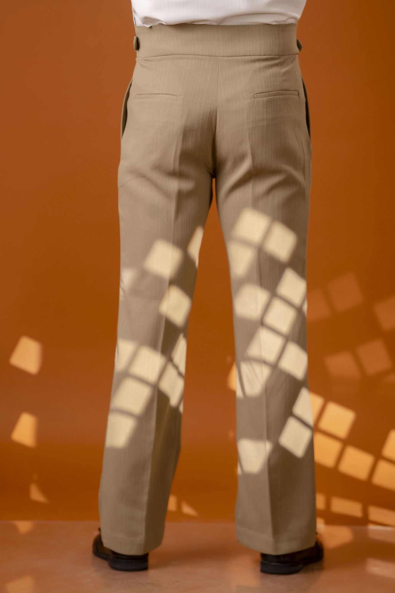 Gurkha Flared Pants In Beige