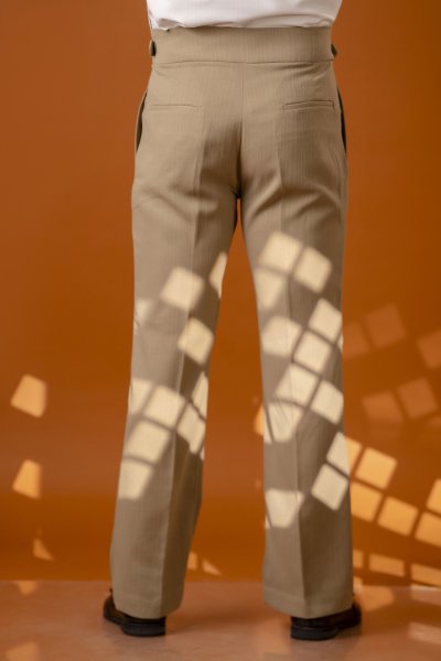 Gurkha Flared Pants In Beige